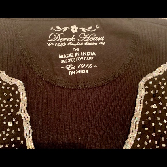 Cute Beaded Low Cut top - Picture 2 of 5